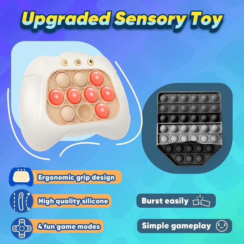 Byserten Handheld Game Sensory Fidget Toys for Kids Age 6-12, Birthday Gifts for 3 4 5 6 7 8 9 Year Old Boys & Girls & Teens-White - Image 5